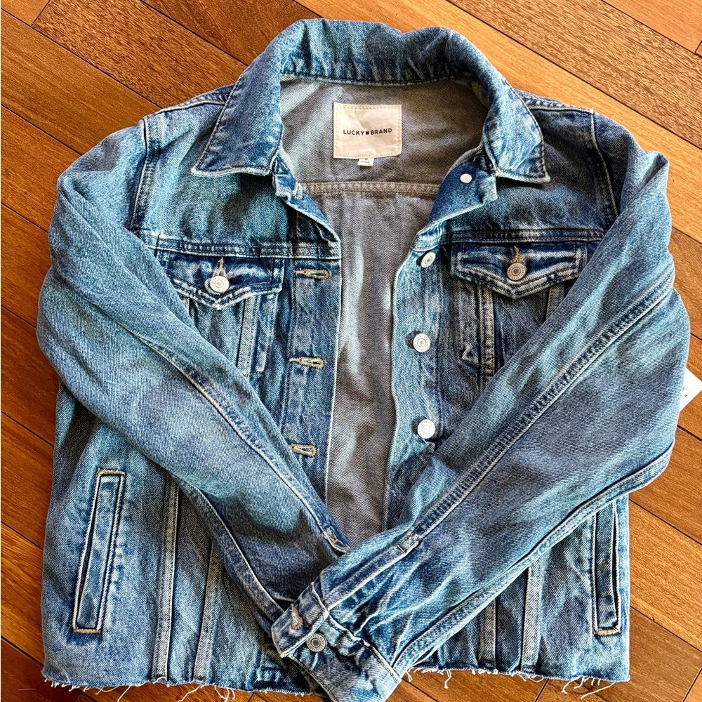 NEVER WORN! Tags on! Lucky Brand Light Blue Denim Jacket
